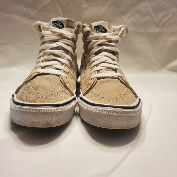 Vans Trendsetter X Bape Print High Top Suede Tan Skater Sneaker Mens 6.5 Wmns 8 - Picture 2 of 9